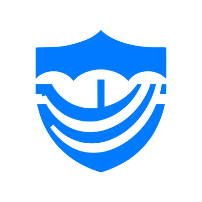 Shield Wave Logo #007bff