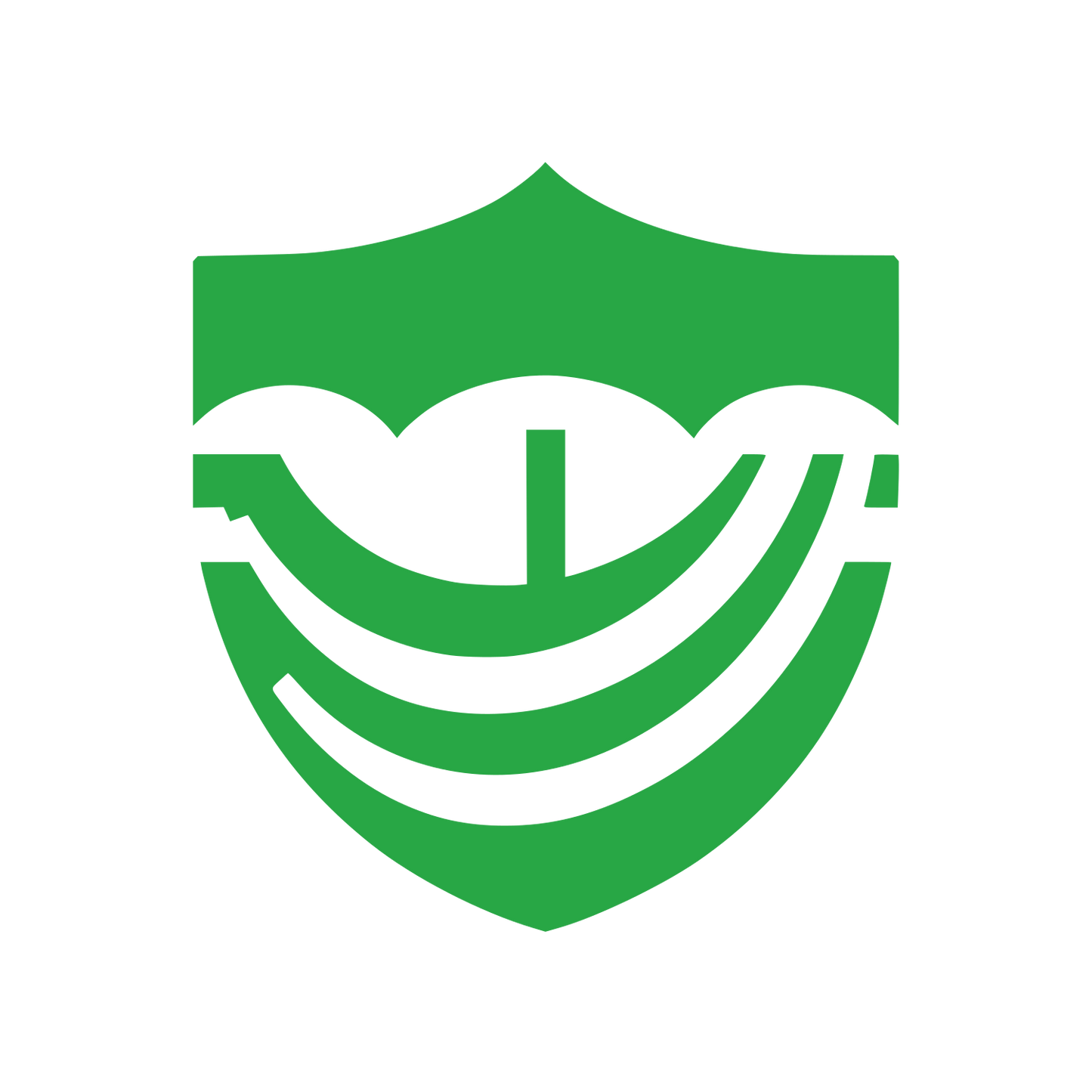 Shield Wave Logo #28a745