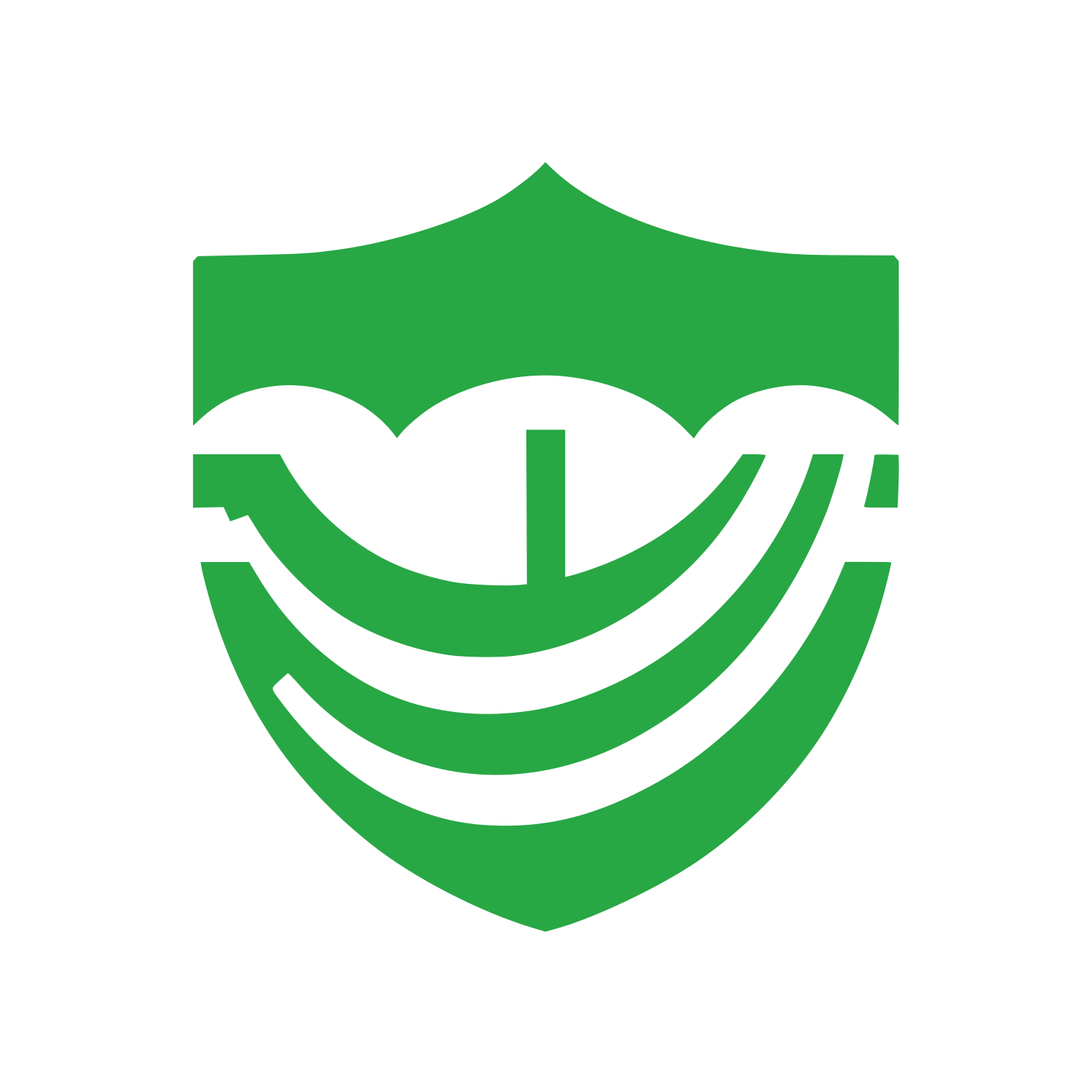 Shield Wave Logo #28a745