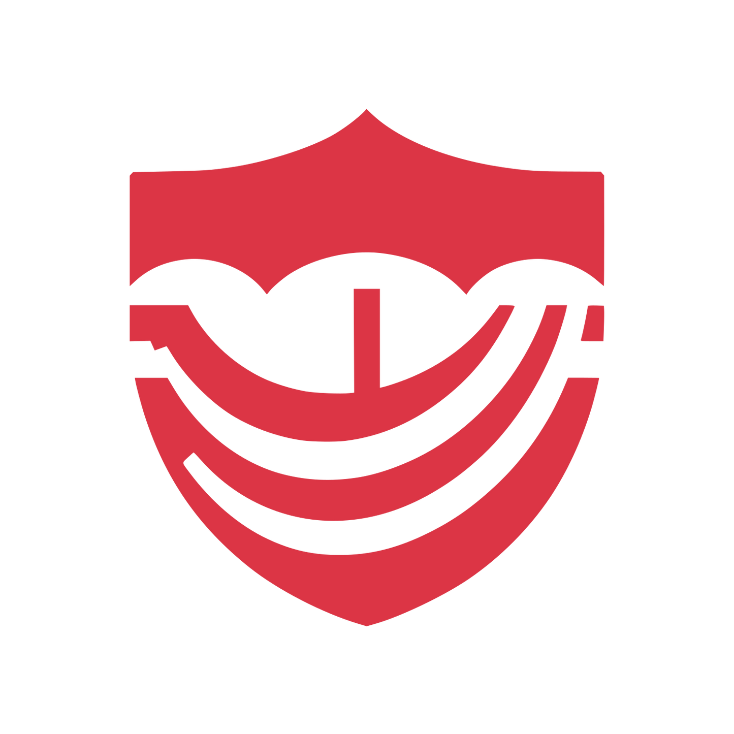 Shield Wave Logo #dc3545