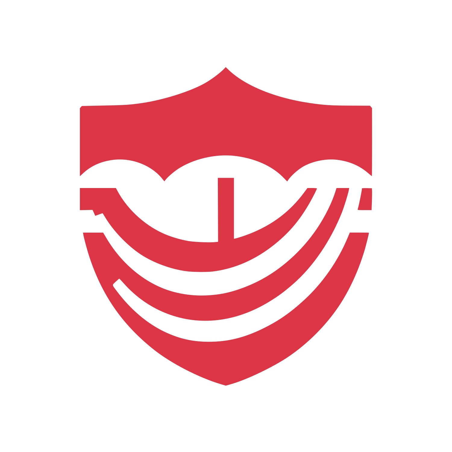 Shield Wave Logo #dc3545