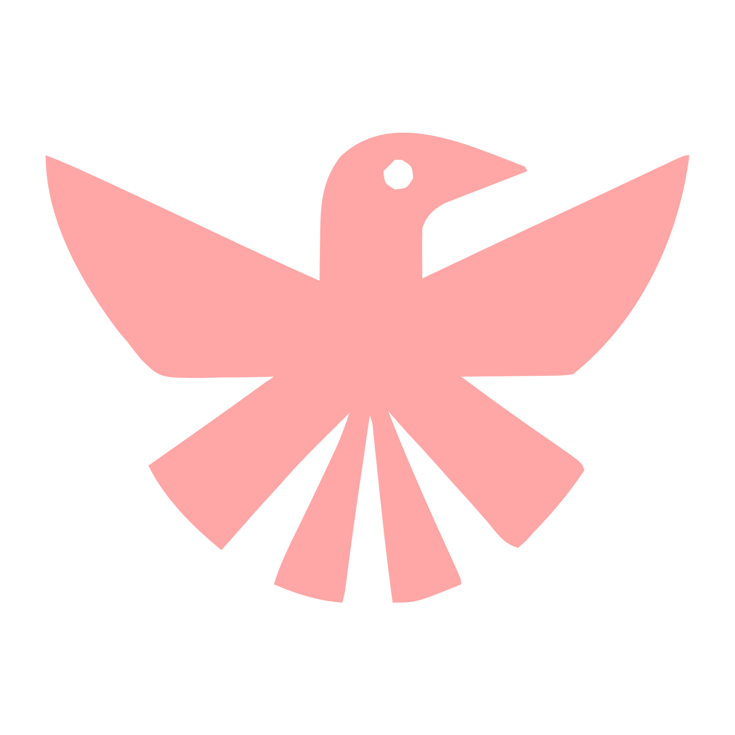 Geometric Crow Logo #ffa6a6