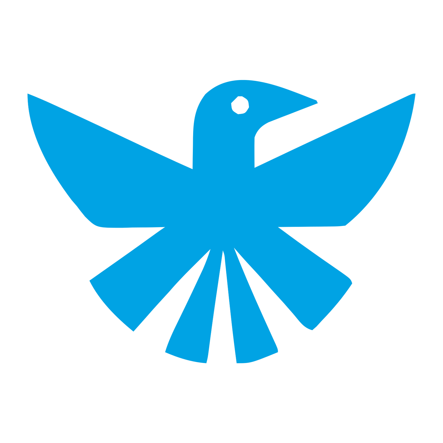 Geometric Crow Logo #00a3e4