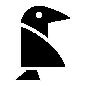 Bold Geometric Crow Logo