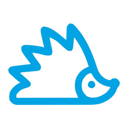 Monoline Hedgehog Logo #00a3e4
