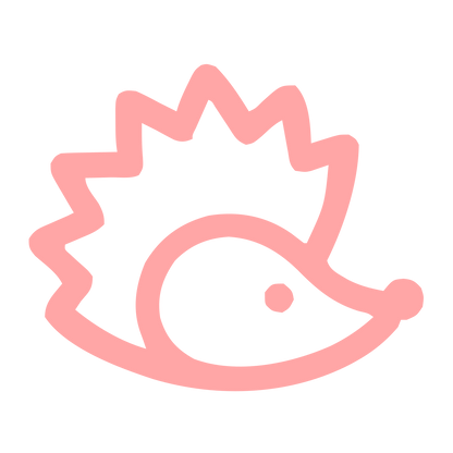 Monoline Hedgehog Logo #ffa6a6