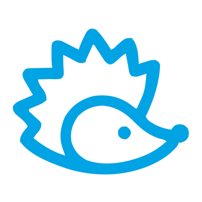 Monoline Hedgehog Logo #00a3e4