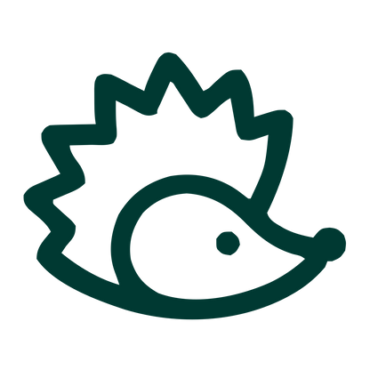 Monoline Hedgehog Logo #003932