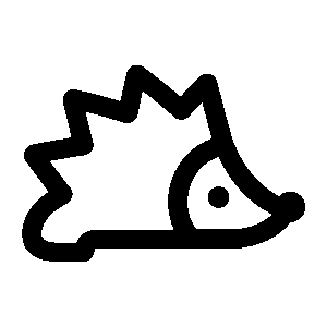 Monoline Hedgehog Logo