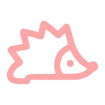 Monoline Hedgehog Logo #ffa6a6