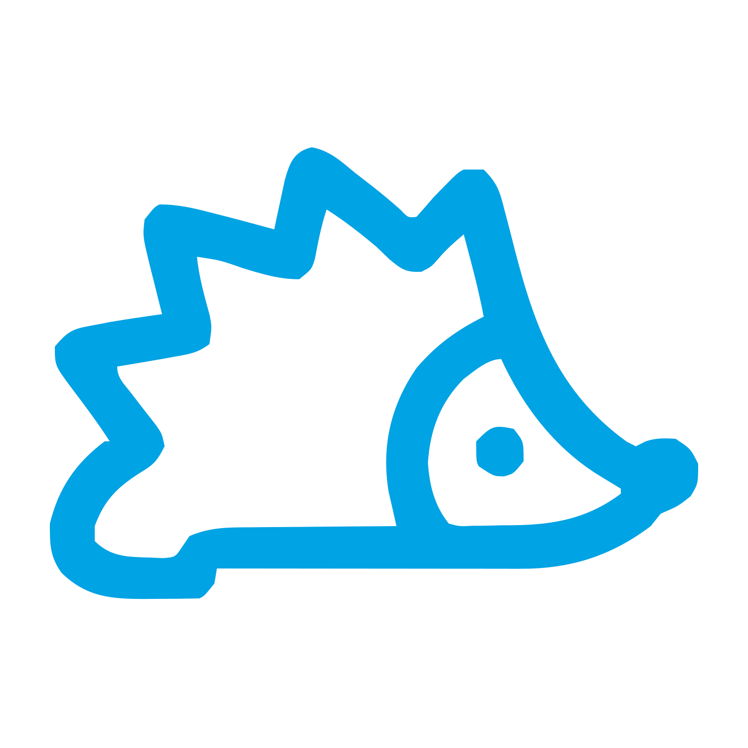 Monoline Hedgehog Logo #00a3e4