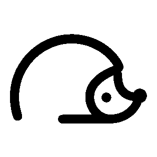 Monoline Hedgehog Logo