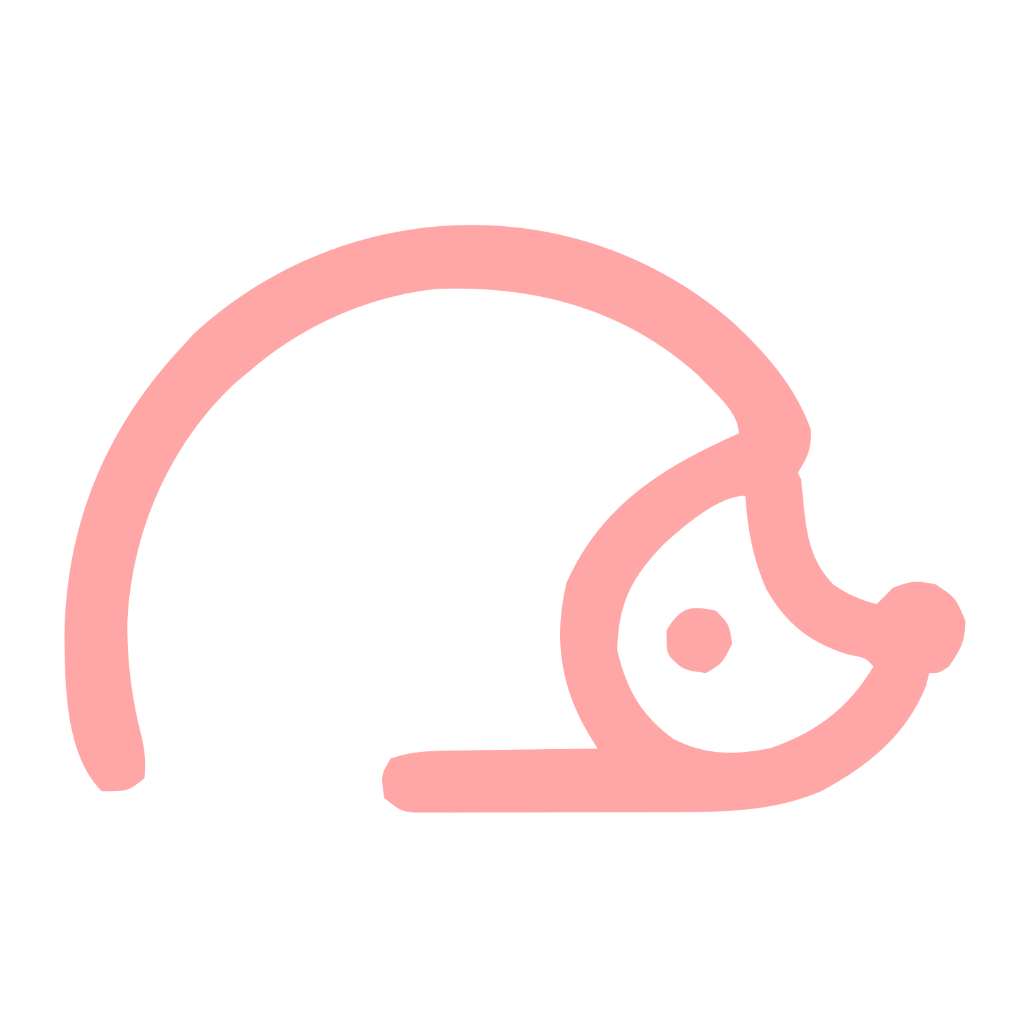 Monoline Hedgehog Logo #ffa6a6