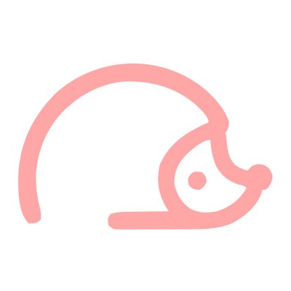 Monoline Hedgehog Logo #ffa6a6