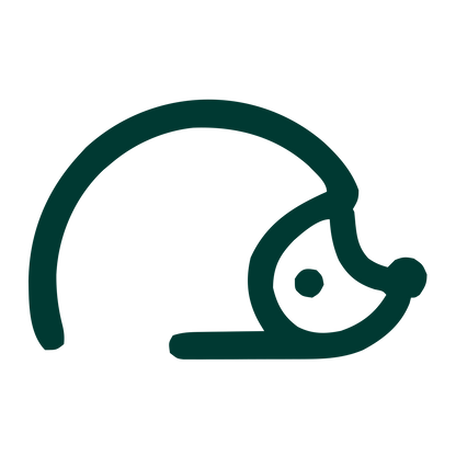 Monoline Hedgehog Logo #003932