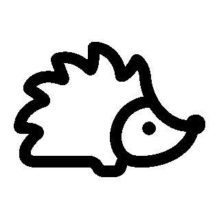Monoline Hedgehog Logo