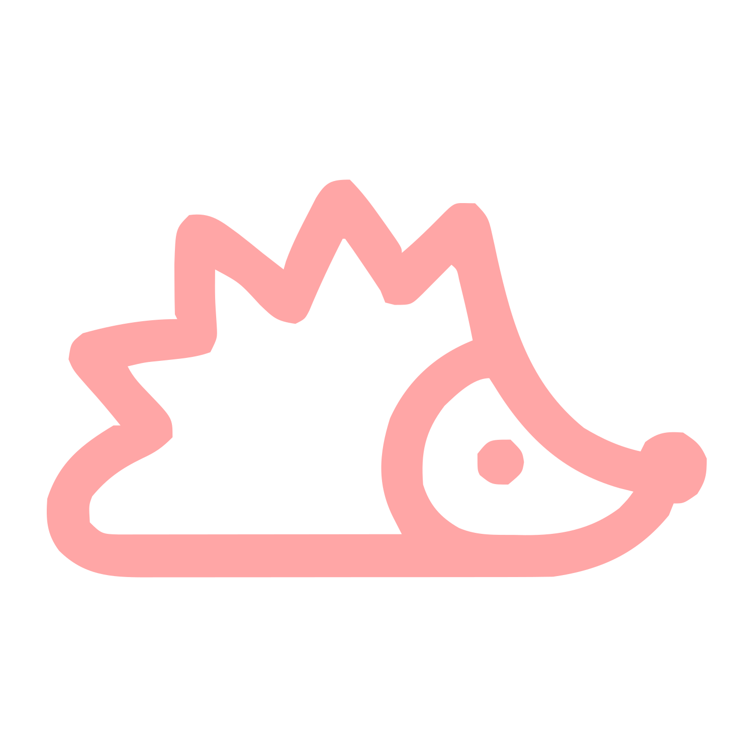 Monoline Hedgehog Logo #ffa6a6
