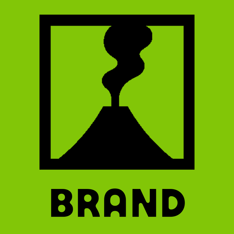 Negative Space Volcano Logo preview