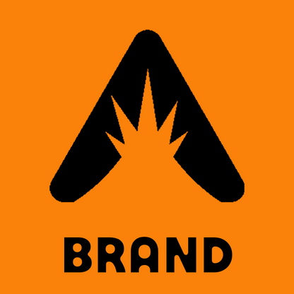 Triangle Eruption Negative Space Logo preview