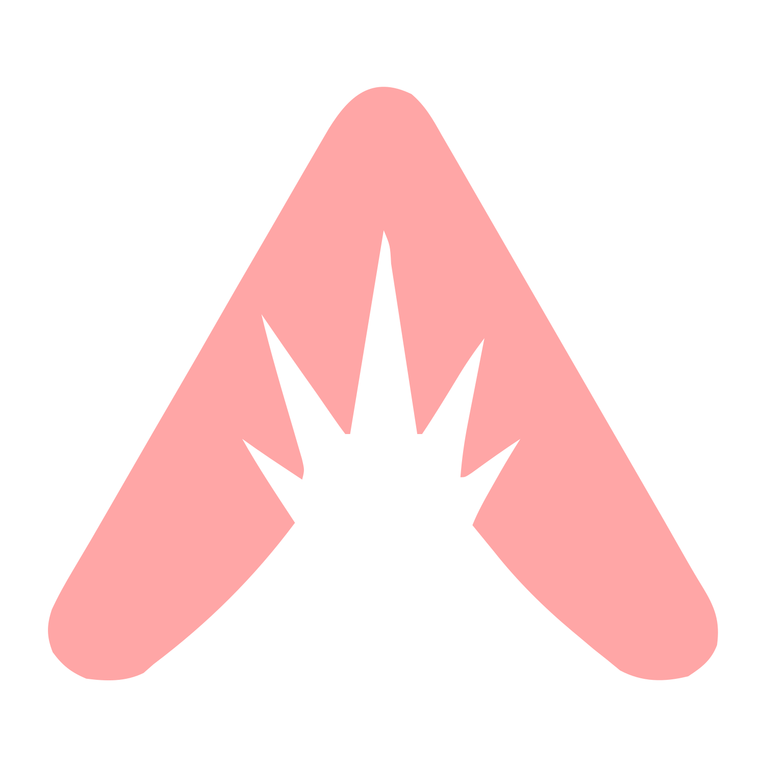 Triangle Eruption Negative Space Logo #ffa6a6