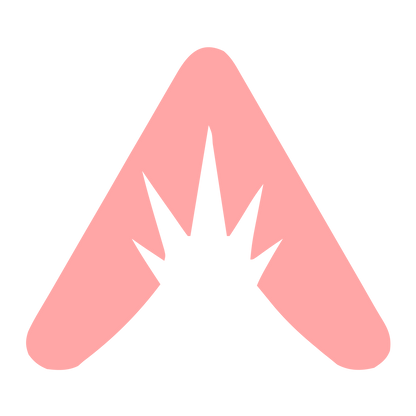 Triangle Eruption Negative Space Logo #ffa6a6