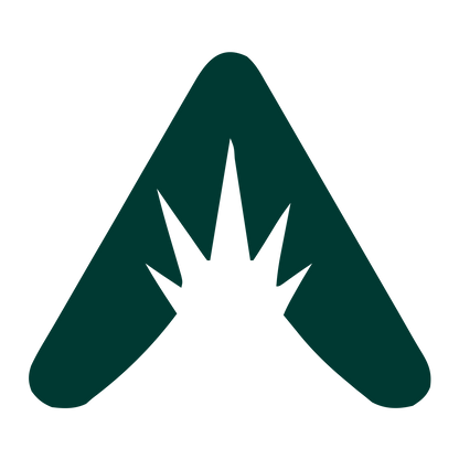 Triangle Eruption Negative Space Logo #003932