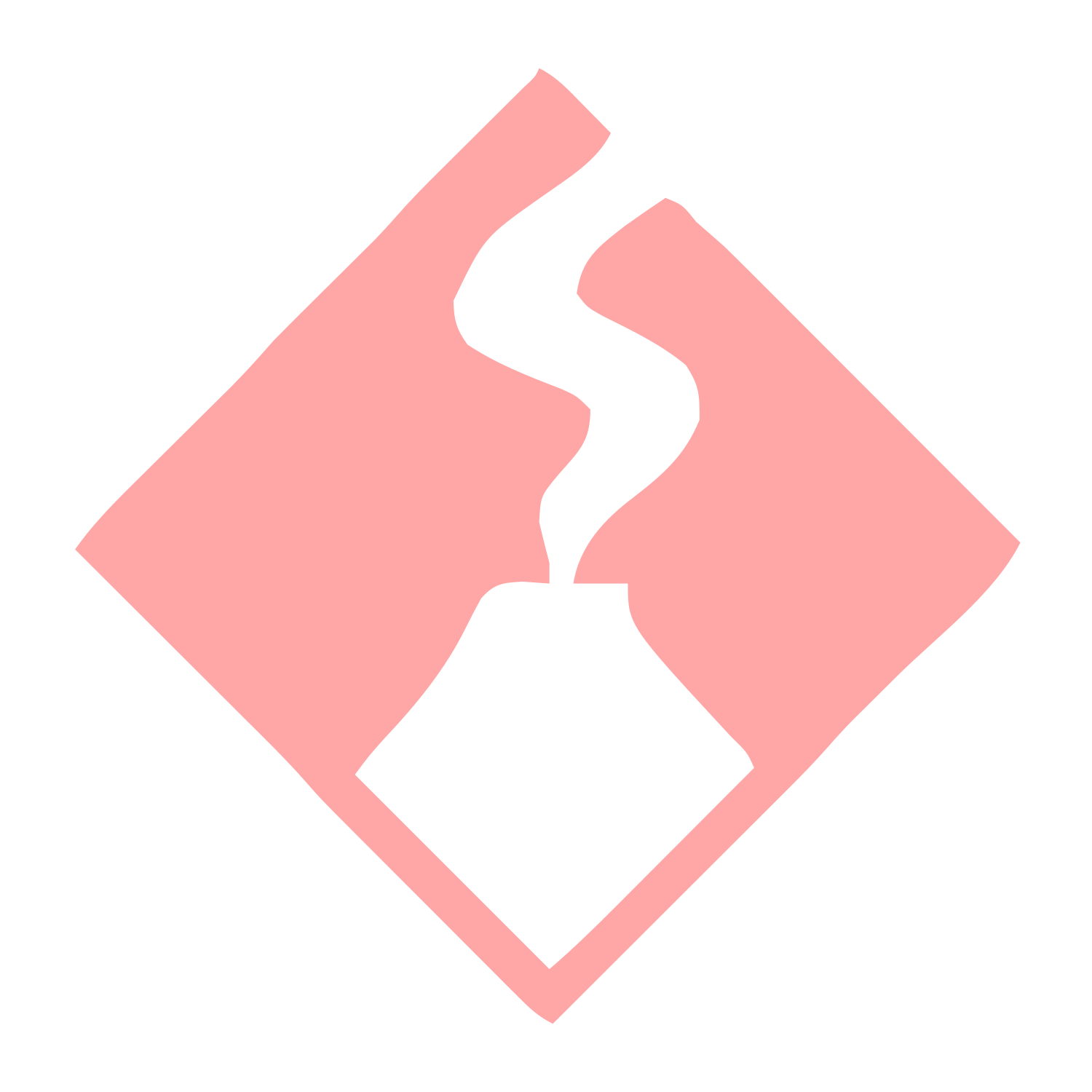 Volcano Steam Diamond Logo #ffa6a6