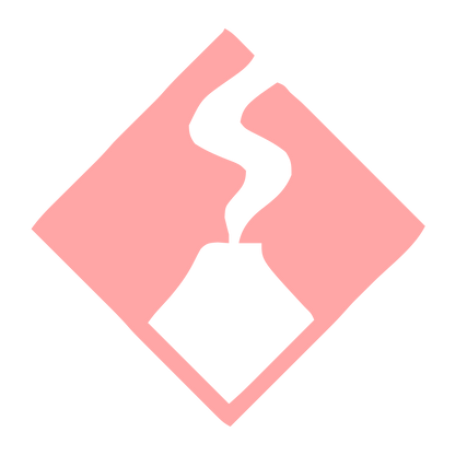 Volcano Steam Diamond Logo #ffa6a6