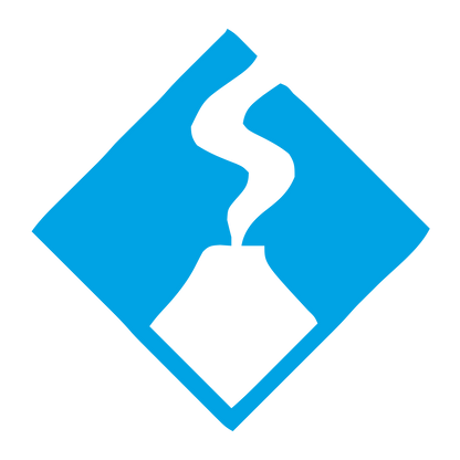 Volcano Steam Diamond Logo #00a3e4
