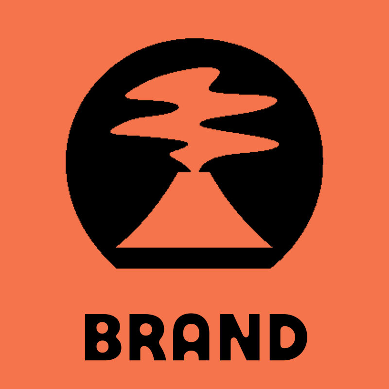 Negative Space Volcano Logo preview