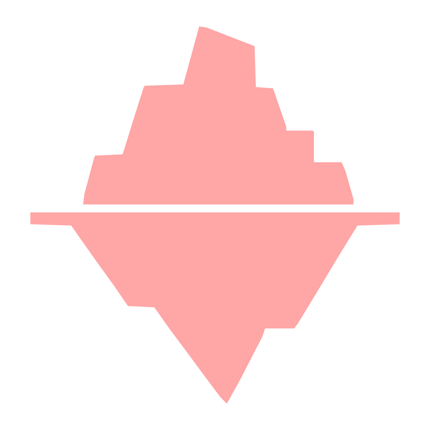 Iceberg Split Logo #ffa6a6