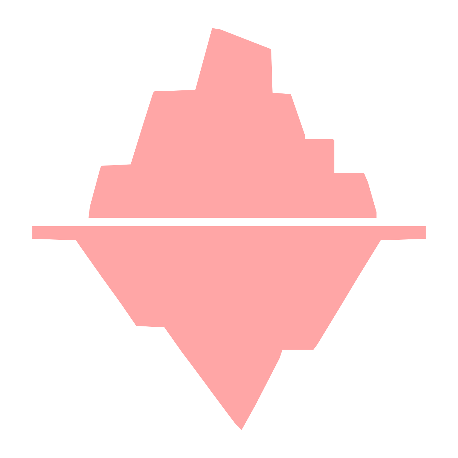 Iceberg Split Logo #ffa6a6