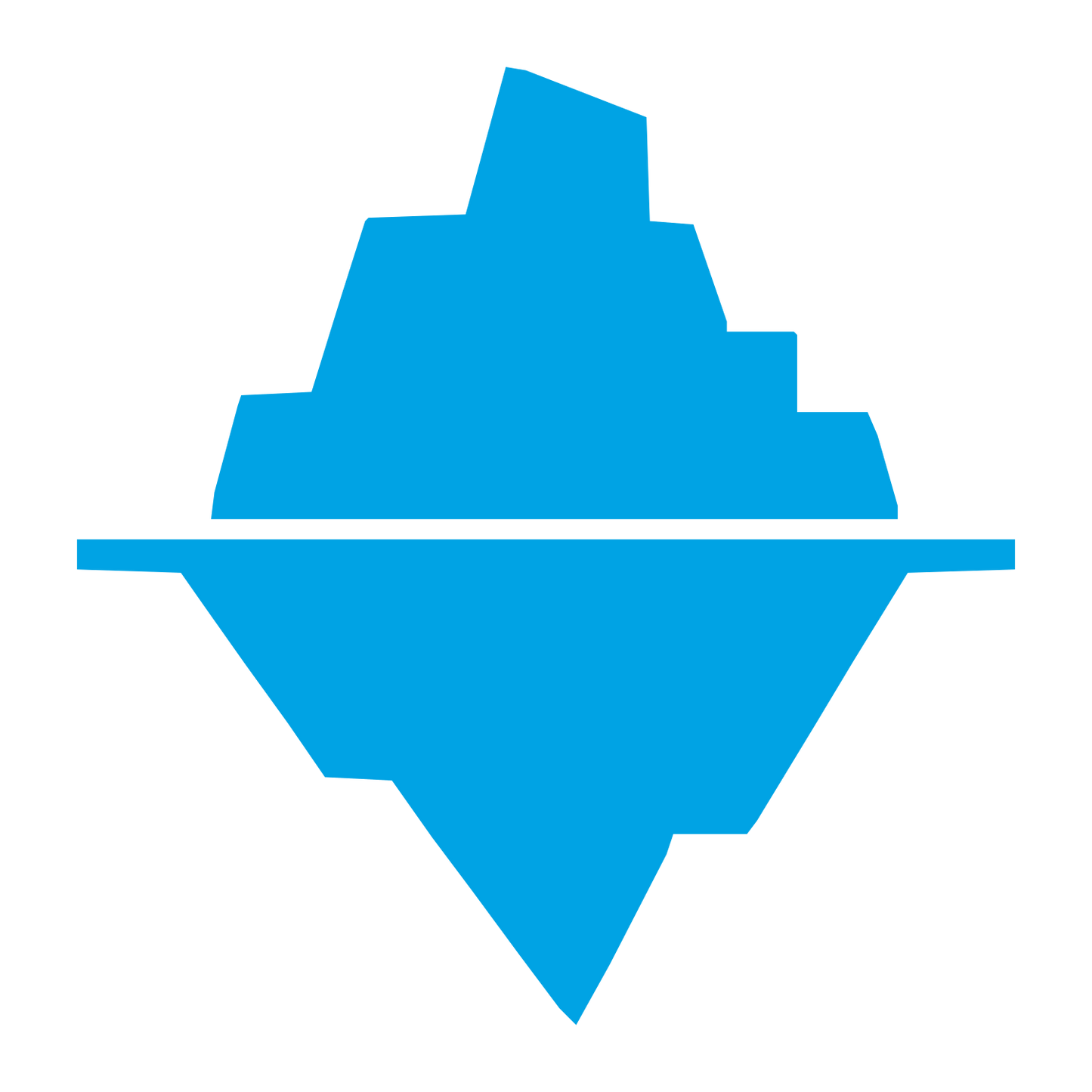 Iceberg Split Logo #00a3e4