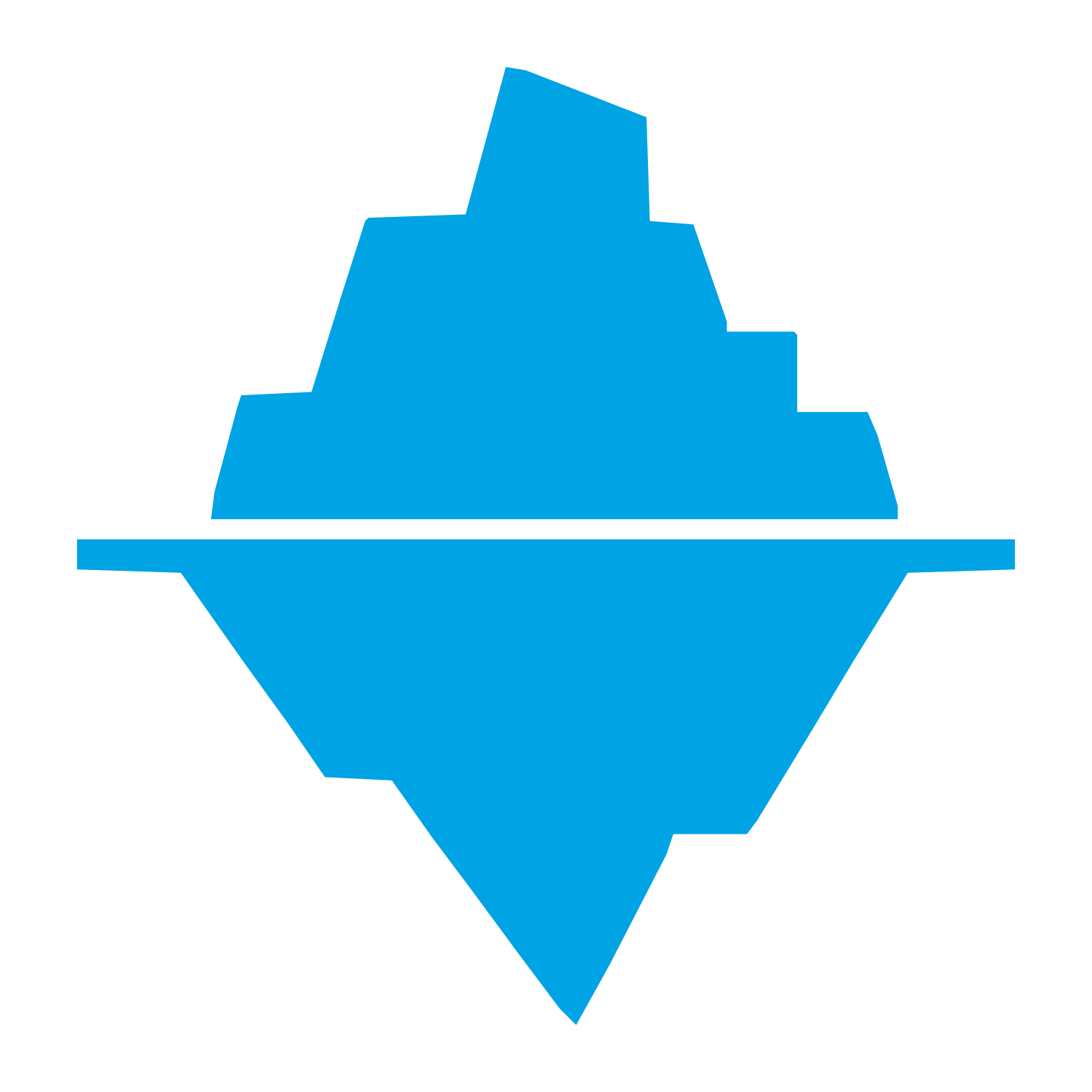 Iceberg Split Logo #00a3e4