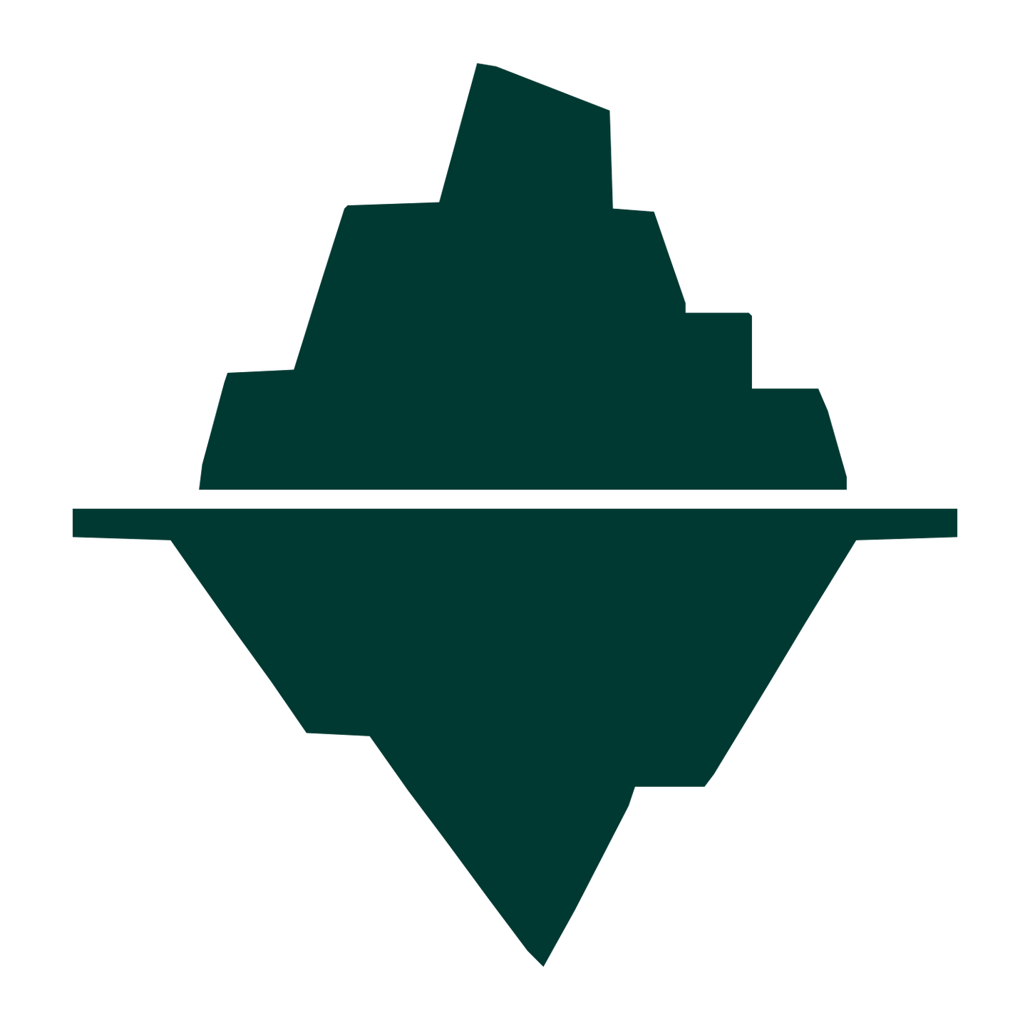 Iceberg Split Logo #003932