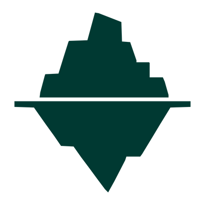 Iceberg Split Logo #003932