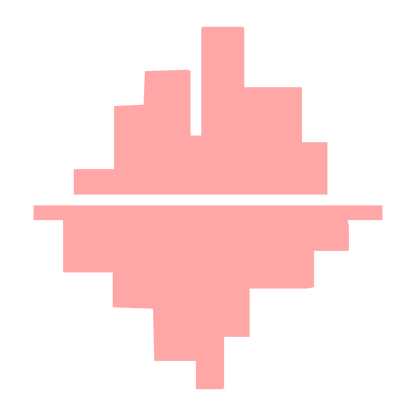 Pixel Iceberg Logo #ffa6a6