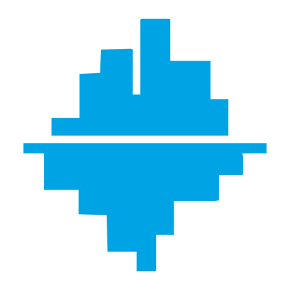 Pixel Iceberg Logo #00a3e4