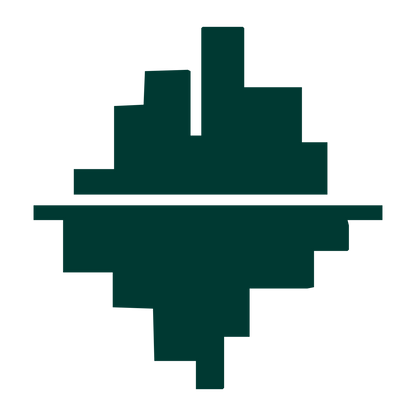 Pixel Iceberg Logo #003932