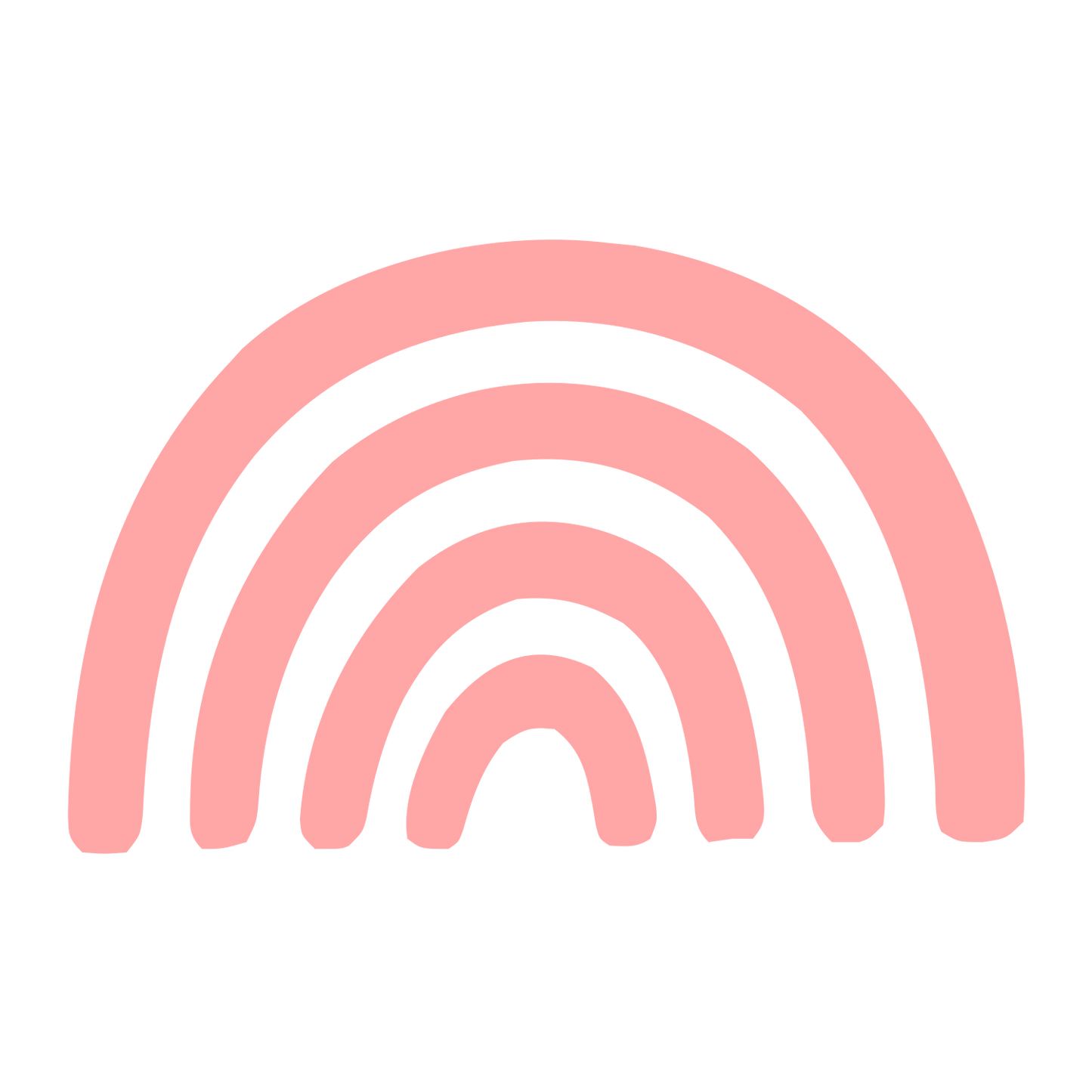 Hand-Drawn Rainbow Logo #ffa6a6