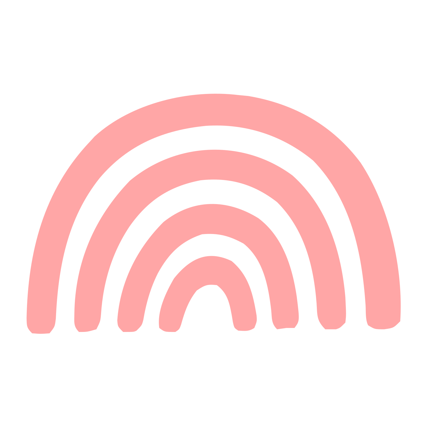 Hand-Drawn Rainbow Logo #ffa6a6