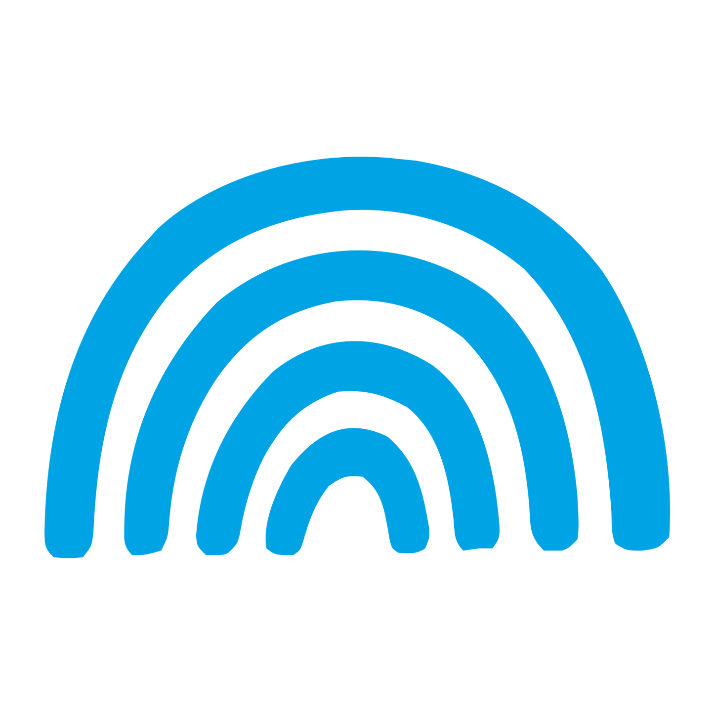 Hand-Drawn Rainbow Logo #00a3e4