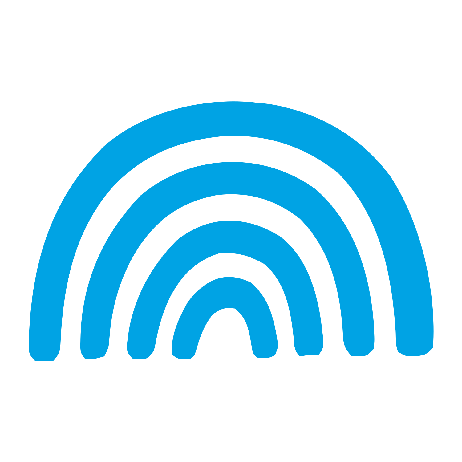 Hand-Drawn Rainbow Logo #00a3e4