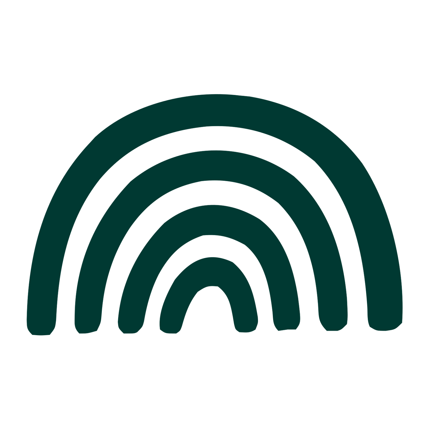 Hand-Drawn Rainbow Logo #003932