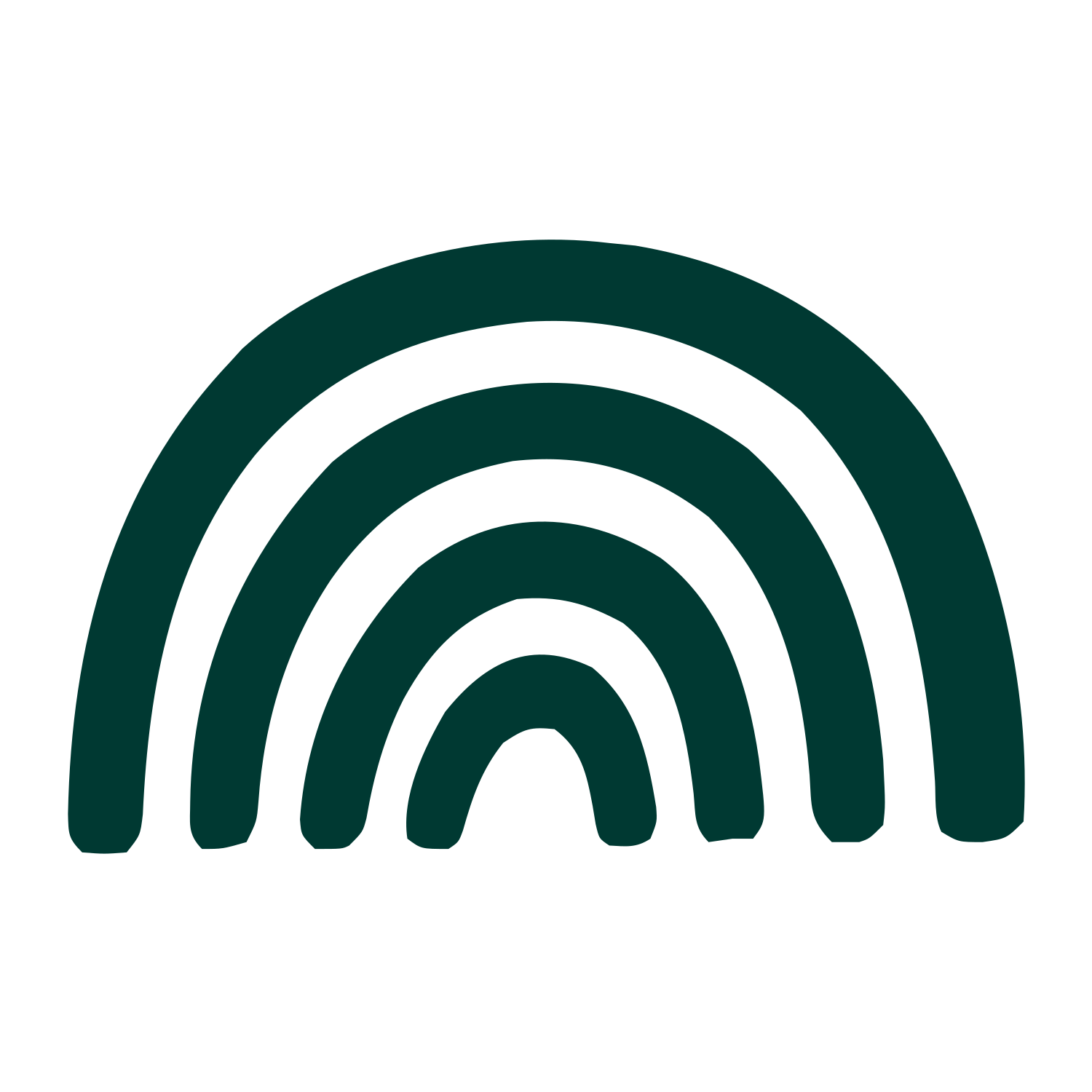 Hand-Drawn Rainbow Logo #003932