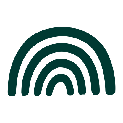 Hand-Drawn Rainbow Logo #003932