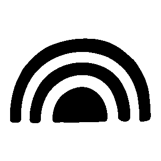 Hand-Drawn Rainbow Arc Logo