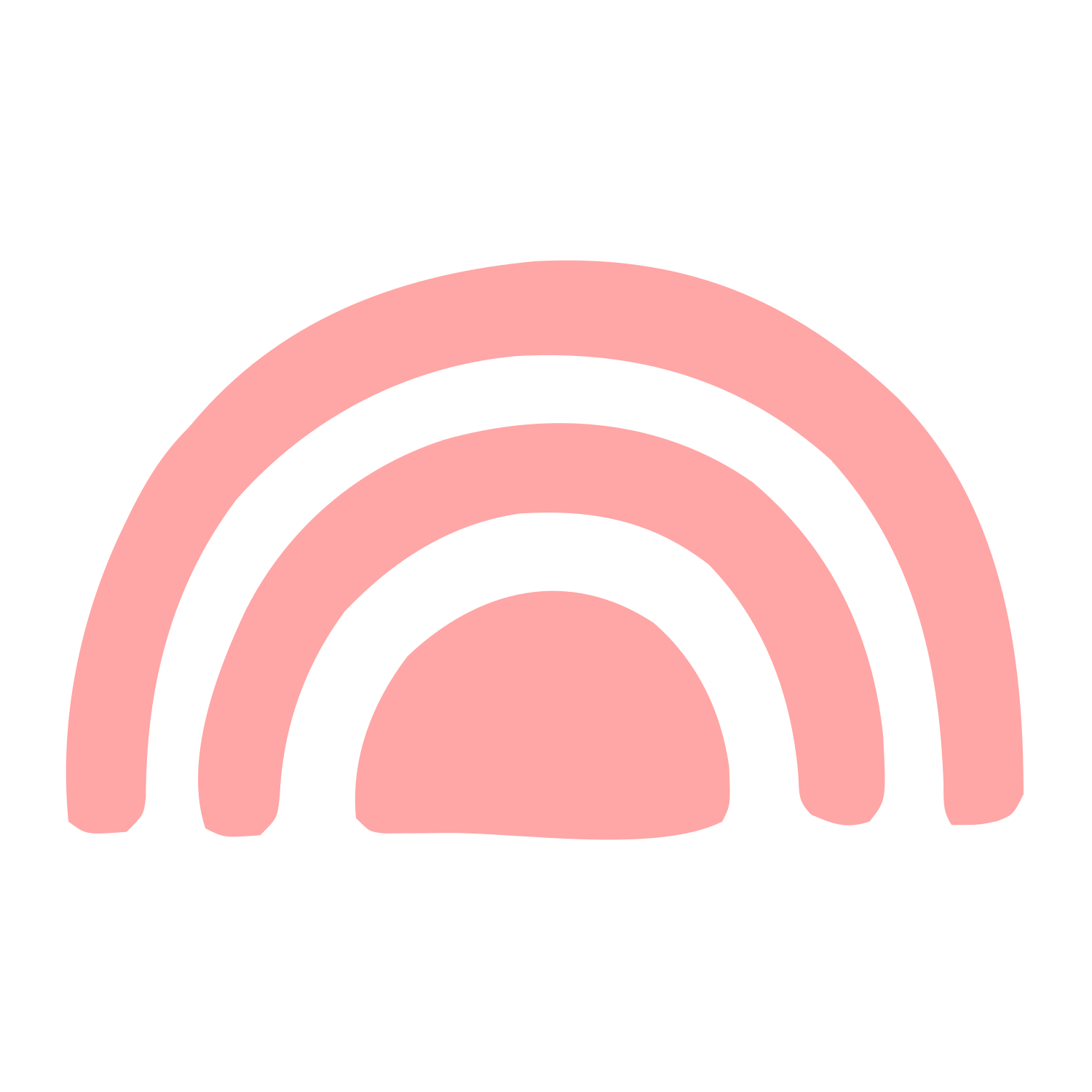 Hand-Drawn Rainbow Arc Logo #ffa6a6