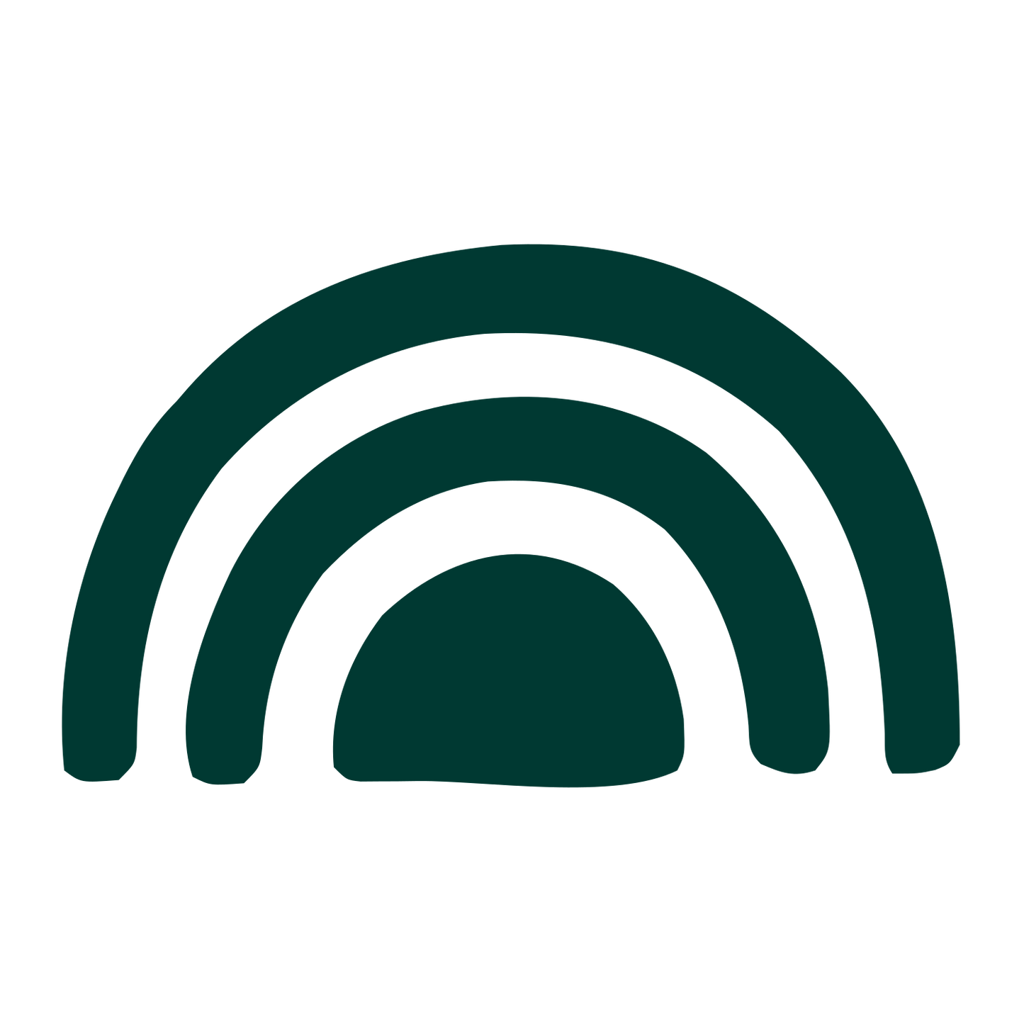 Hand-Drawn Rainbow Arc Logo #003932