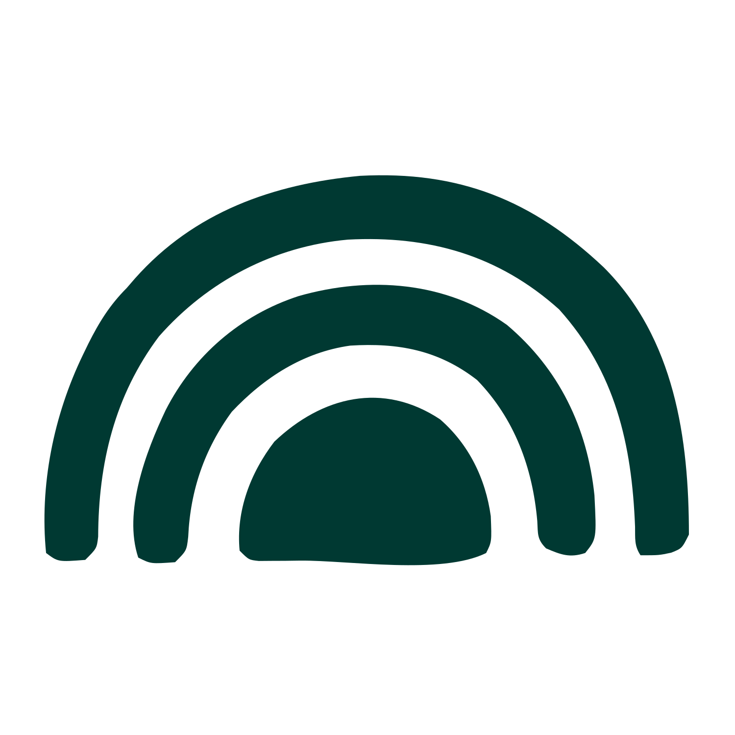 Hand-Drawn Rainbow Arc Logo #003932